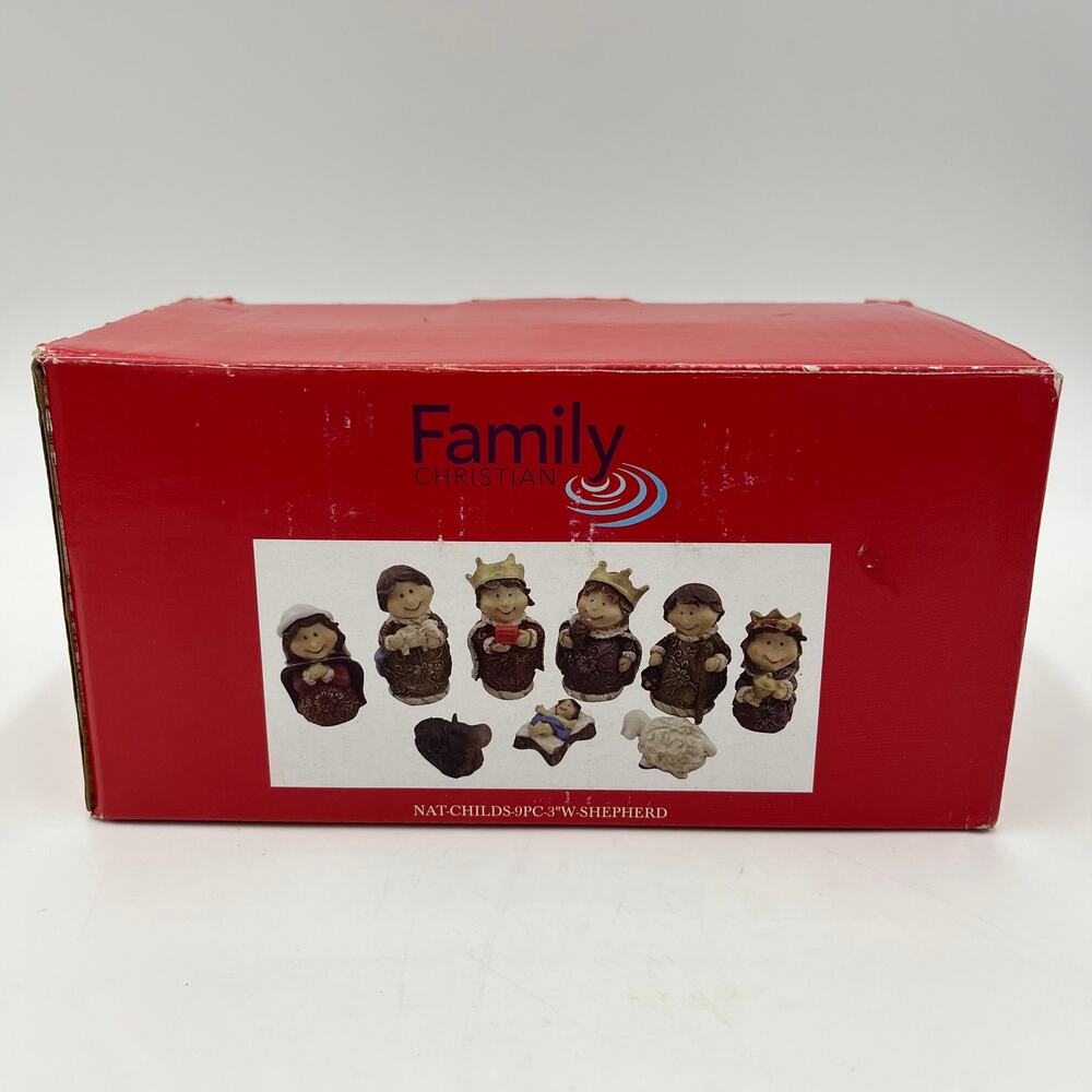 Family Christian Store Home 10 Piece Child's Nativity Christmas‎ Set Figurines